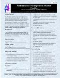 Performance Management Guide and Checklist